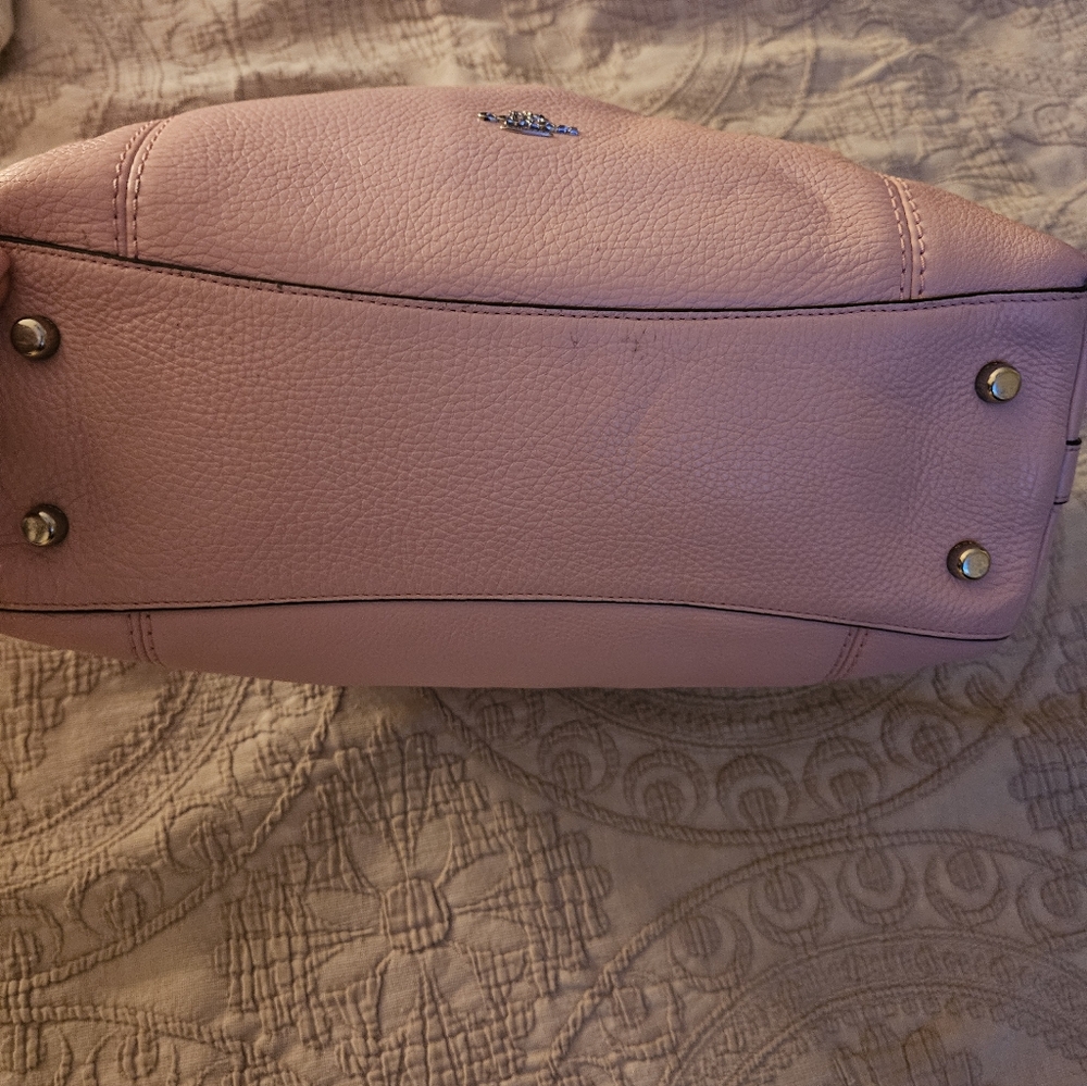 Coach Blush Pink Leather Satchel - Picture 8 of 14